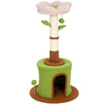 Load image into Gallery viewer, Cat Tree for Indoor Kittens, 88cm Flower Cat Tower with Condo & Bed, Scratching Post, 2 Toy Balls and 2 Crinkle Leaves, Kitty Activity Centre for Playing and Resting
