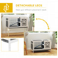 Load image into Gallery viewer, Wooden Rabbit Hutch, Elevated Guinea Pig Cage w/ Openable Roof, Ladder, Removable Tray, 90 x 53 x 87cm - Grey
