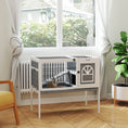 Load image into Gallery viewer, Wooden Rabbit Hutch, Elevated Guinea Pig Cage w/ Openable Roof, Ladder, Removable Tray, 90 x 53 x 87cm - Grey
