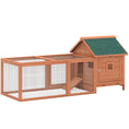 Load image into Gallery viewer, 72" Chicken Coop, Wooden Hen House for 2 Chickens, Poultry Cage with Run, Nesting Box, Removable Tray, Waterproof Roof, Ramp, Perch,Duck House Rabbit Hutch, Orange
