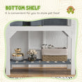 Load image into Gallery viewer, Wooden Tortoise House with Storage Shelf, Tortoise Enclosure Habitat with Clear Windows, Lamp Holder, Openable Top, Built-in Tray, for Indoor Use, Grey
