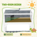 Load image into Gallery viewer, Wooden Tortoise House with Storage Shelf, Tortoise Enclosure Habitat with Clear Windows, Lamp Holder, Openable Top, Built-in Tray, for Indoor Use, Grey
