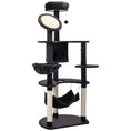 Load image into Gallery viewer, 60 Inch Cat Tree for Large Cats Adult, Tall Cat Tower with Scratching Posts and 2 Hammocks, Multi-Level Plush Kitten Condo for Indoor Cats with Dangling Balls, Dark Grey
