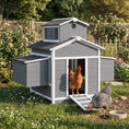 Load image into Gallery viewer, Chicken Coop for 2 Chickens, Wooden Hen House with Nesting Box, Pull-Out Tray, Ventilation Windows, Poultry Hutch Rabbit Cage with Waterproof Roof, Roosting Bars and Ramp
