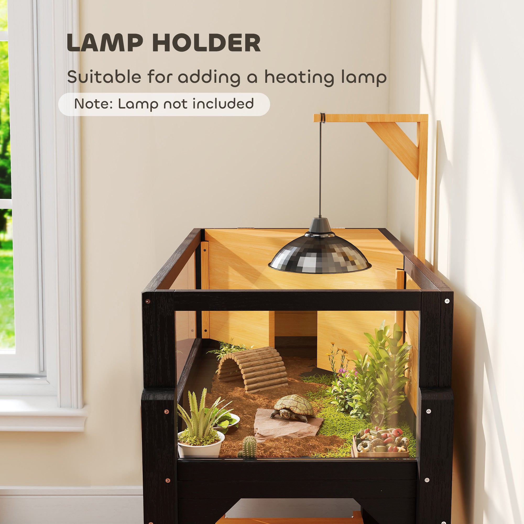 outdoor enclosure heat lamp for tortoise table