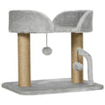 Load image into Gallery viewer, Cat Tree, 16.5" Small Cat Tower Condo for Indoor Cats with Jute Scratching Posts, Top Perch, Dangling Balls, Cat Activity Centre, Grey
