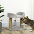 Load image into Gallery viewer, Cat Tree, 16.5" Small Cat Tower Condo for Indoor Cats with Jute Scratching Posts, Top Perch, Dangling Balls, Cat Activity Centre, Grey
