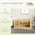 Load image into Gallery viewer, Wooden Hamster Cage with Water Bottle, Small Animal Exercise Play House with Platforms, Openable Roof, Sliding Tray, Hut, Seesaws, Natural Wood Finish
