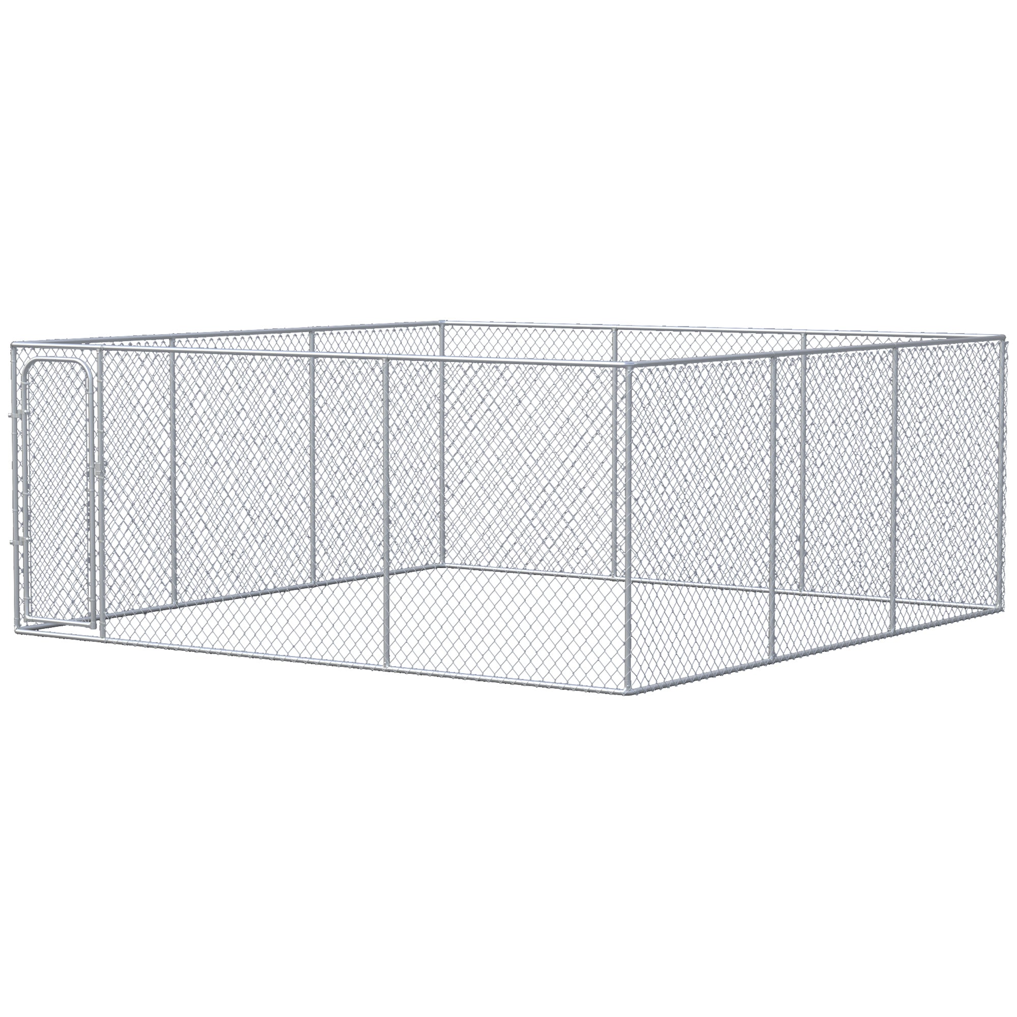228 Sq. Ft. Dog Playpen Outdoor, Walk-in Dog Run Kennel Puppy Exercise Pen with Galvanized Steel Frame, for Small and Medium Dogs, 15.1' x 15.1' x 6'