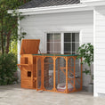 Load image into Gallery viewer, PawHut Catio Outdoor Cat Enclosure, Large Wood Kitten Cat House Enclosure with 3-Level Design, Weatherproof Roof, Big Hiding Areas, Multiple Platforms, Resting Box, 45"H, Orange
