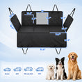 Load image into Gallery viewer, Dog Car Seat Cover for Back Seat, Hard Bottom Back Seat Extender, Waterproof Dog Hammock for Car & SUV with Non-Slip & Scratch-Resistant Surface, Mesh Window and Pockets, 58"L, Black

