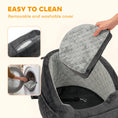 Load image into Gallery viewer, Dog Car Seat for Small Breeds Under 10kg, Dog Booster Seat Detachable Washable with Seat Belt, Thick Cushion, Portable Pet Travel Bed with Storage Pockets, Grey
