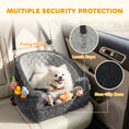 Load image into Gallery viewer, Dog Car Seat for Small Breeds Under 10kg, Dog Booster Seat Detachable Washable with Seat Belt, Thick Cushion, Portable Pet Travel Bed with Storage Pockets, Grey
