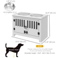 Load image into Gallery viewer, Raised Dog Bowls, Elevated Dog Feeder with 2 Stainless Bowls, Storage Cabinet, Door, for Extra Large Dogs, White
