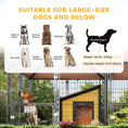 Load image into Gallery viewer, Outdoor Dog Kennel with 2 Rooms, Heavy Duty Dog Run with Rotating and Adjustable Height Bowls, Waterproof UV-Resistant Cover for Large Breeds, Ducks, 13.5' x 9.5' x 5'
