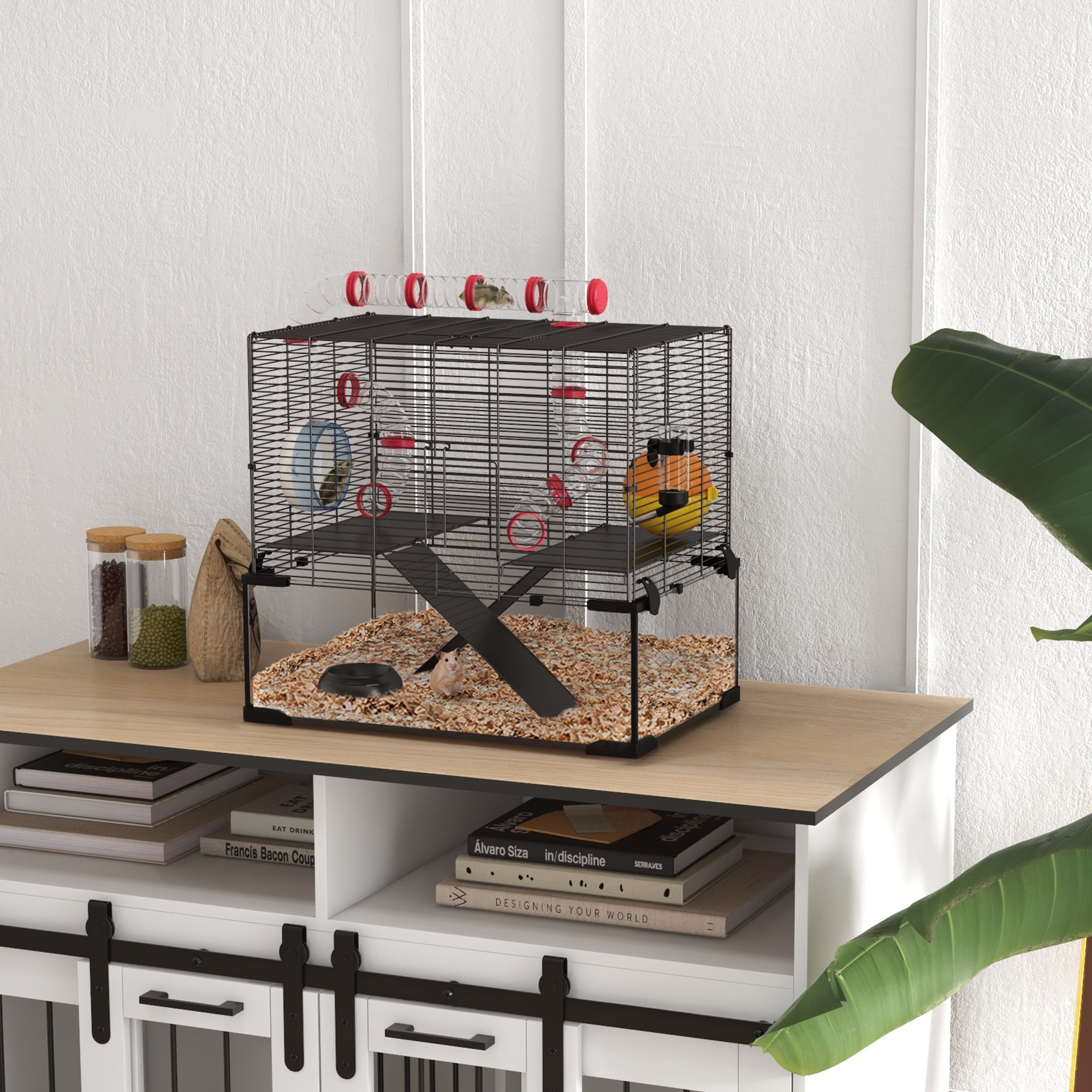 Stunning Hamster Cage Designs With Ramps For Exercise image