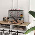 Load image into Gallery viewer, Large Hamster Cage, Gerbil Cage with Deep Glass Bottom, Tunnels, Non-Slip Ramps, Exercise Wheels, Water Bottle, Dish, 60 x 40 x 57cm
