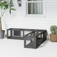 Load image into Gallery viewer, PawHut Cat Tunnel Outdoor, Wooden Cat Tube with Combinable Design, 8 Doors, 98" Cat Toys for Kitty, Puppy, Pet, House, Window, Cage, Dark Gray
