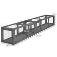 Load image into Gallery viewer, Wooden Cat Tunnel, Cat Play Tunnel 250cm Extra Long, with Eight Doors, L-Shape/Rectangle, for Cat, Rabbit, Puppy, Dark Grey
