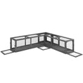 Load image into Gallery viewer, PawHut Cat Tunnel Outdoor, Wooden Cat Tube with Combinable Design, 8 Doors, 98" Cat Toys for Kitty, Puppy, Pet, House, Window, Cage, Dark Gray
