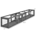 Load image into Gallery viewer, PawHut Cat Tunnel Outdoor, Wooden Cat Tube with Combinable Design, 8 Doors, 98" Cat Toys for Kitty, Puppy, Pet, House, Window, Cage, Dark Gray

