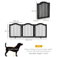 Load image into Gallery viewer, Freestanding Pet Gate Wooden Dog Gate with Support Feet Foldable Pet Fence Safety Barrier for the House Doorway Stairs Black
