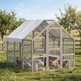 Load image into Gallery viewer, Large Wooden Chicken Coop for 8-10 Hens, Walk-in Chicken Run with Waterproof Cover, Nesting Boxes and Perches, Outdoor Poultry Cage Rabbit Hutch for Backyard, 83" x 73" x 73", Light Brown
