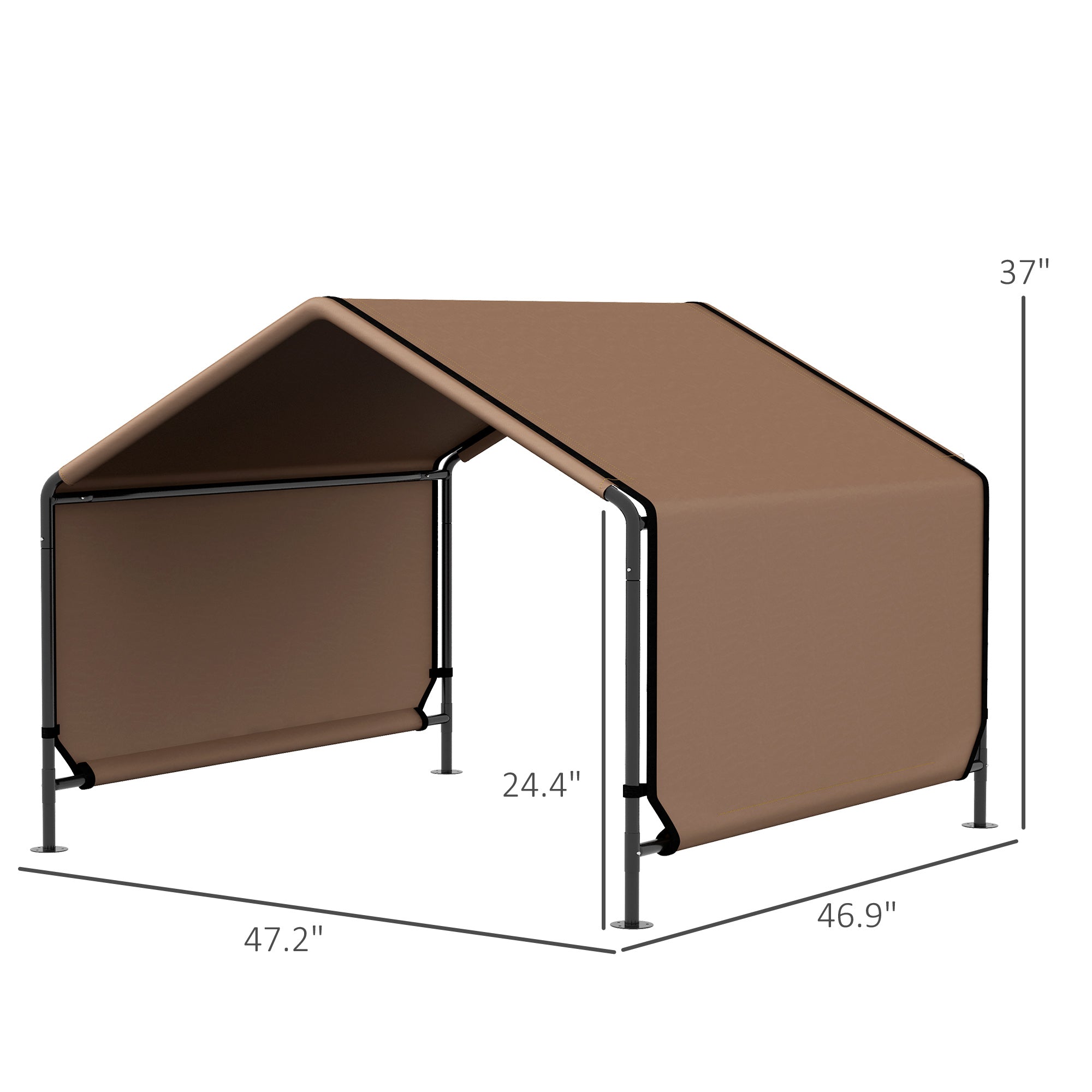 Dog Shade Shelter, Portable Pet Tent, Water Resistant Dog House for Shade Protection, Outdoor, Garden, Patio, Backyard, Brown