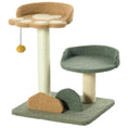 Load image into Gallery viewer, Small Cat Tree for Indoor Cats, Scratching Posts with 2 Beds, Toy Ball, 43 x 39 x 52cm
