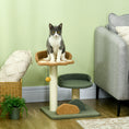 Load image into Gallery viewer, Small Cat Tree for Indoor Cats, Scratching Posts with 2 Beds, Toy Ball, 43 x 39 x 52cm
