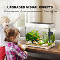 Load image into Gallery viewer, 17L Fish Tank, Glass Aquarium with Filter System, LED Light, Water Pump, Fish Tank Starter Kits for Betta, Goldfish, Shrimps, White
