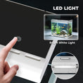 Load image into Gallery viewer, 17L Fish Tank, Glass Aquarium with Filter System, LED Light, Water Pump, Fish Tank Starter Kits for Betta, Goldfish, Shrimps, White
