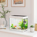 Load image into Gallery viewer, 17L Fish Tank, Glass Aquarium with Filter System, LED Light, Water Pump, Fish Tank Starter Kits for Betta, Goldfish, Shrimps, White
