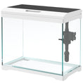Load image into Gallery viewer, 17L Fish Tank, Glass Aquarium with Filter System, LED Light, Water Pump, Fish Tank Starter Kits for Betta, Goldfish, Shrimps, White
