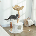 Load image into Gallery viewer, Modern Real Wood Cat Tree, [40"=102CM] Cat Tree for Indoor Large Adult Kittens, Cat Tower with Sisal Scratching Posts, Condo, Perch, Plush Washable Cushion, White
