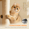 Load image into Gallery viewer, Cat Tree, 67" Large Cat Tower for Indoor Kittens Multi-Level with 7 Scratching Posts, Tunnel, 2 Plush Condos, Hammock, Perch, Ramp, Pompoms, Beige
