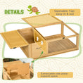 Load image into Gallery viewer, Wood Tortoise House Indoor Outdoor Turtle Habitat Reptile Cage for Lizards, Geckos, 35.8" x 23.8" x 12.6", Yellow
