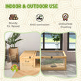 Load image into Gallery viewer, Wood Tortoise House Indoor Outdoor Turtle Habitat Reptile Cage for Lizards, Geckos, 35.8" x 23.8" x 12.6", Yellow
