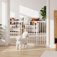 Load image into Gallery viewer, 30"-51" Baby Gate, 30"H Pet Gate with 3 Extension Kit, Auto-Close, Two-Way Open, Pressure Mounted for Stair, Doorways and Hallways, Black
