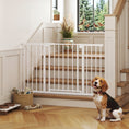 Load image into Gallery viewer, 30"-51" Baby Gate, 30"H Pet Gate with 3 Extension Kit, Auto-Close, Two-Way Open, Pressure Mounted for Stair, Doorways and Hallways, Black
