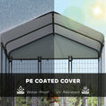 Load image into Gallery viewer, PawHut Outdoor Dog Kennel, 5.9' x 4' x 6' Heavy Duty Welded Wire Dog Playpen Enclosure with Roof, Escape-proof Lock, UV-Resistant & Waterproof Cover, for Medium Dogs, Silver
