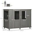 Load image into Gallery viewer, Dog Crate Furniture End Table, Pet Kennel for Extra Large Dogs with Magnetic Door Indoor Animal Cage, Grey, 114 x 60 x 82 cm
