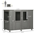 Load image into Gallery viewer, PawHut Dog Crate Furniture, Wooden End Table Furniture with Lockable Magnetic Doors, Extra Large Size Pet Kennel Indoor Animal Cage, Gray
