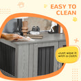Load image into Gallery viewer, PawHut Dog Crate Furniture, Wooden End Table Furniture with Lockable Magnetic Doors, Extra Large Size Pet Kennel Indoor Animal Cage, Gray
