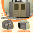 Load image into Gallery viewer, PawHut Dog Crate Furniture, Wooden End Table Furniture with Lockable Magnetic Doors, Extra Large Size Pet Kennel Indoor Animal Cage, Gray
