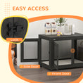 Load image into Gallery viewer, 37in Dog Crate Furniture with Cushion, Indoor Pet Kennel End Table with 2 Doors, for Large Dogs, Black

