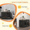 Load image into Gallery viewer, 37in Dog Crate Furniture with Cushion, Indoor Pet Kennel End Table with 2 Doors, for Large Dogs, Black
