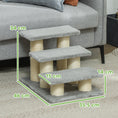Load image into Gallery viewer, Pet Stairs 3-step Pet Ladder Cat dog Stairs Climb Ladder Cat Tree, Grey
