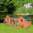 Load image into Gallery viewer, 123" Extra Large Chicken Coop Wooden Poultry House Rabbit Hutch Hen Backyard with Outdoor Run Ramps and Nesting Boxes
