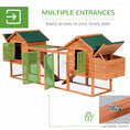 Load image into Gallery viewer, 123" Extra Large Chicken Coop Wooden Poultry House Rabbit Hutch Hen Backyard with Outdoor Run Ramps and Nesting Boxes
